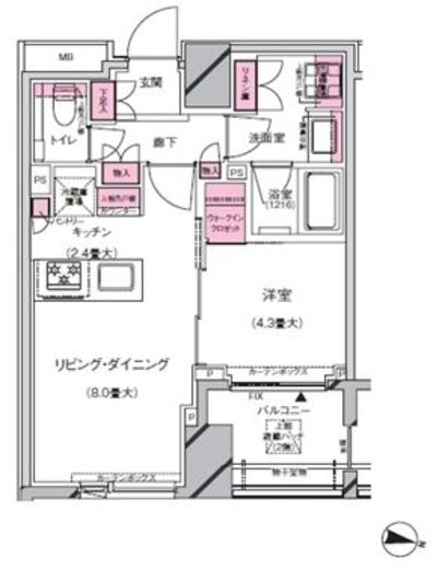 ブランズ桜新町 1階 間取り図