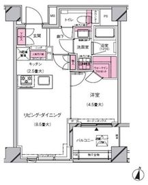 ブランズ桜新町 206 間取り図