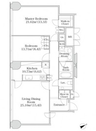 プラティーヌ西新宿 1303 間取り図