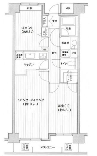 プライムアーバン目黒リバーフロント 703 間取り図