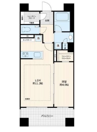 アスコットパーク日本橋コモド 9階 間取り図