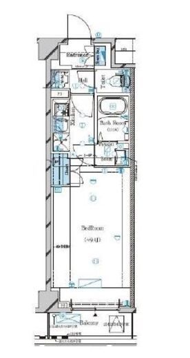 ガリシア下丸子リバーサイド 214 間取り図