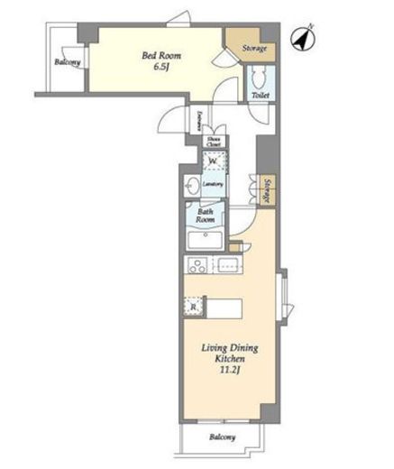 バウスステージ高田馬場 216 間取り図
