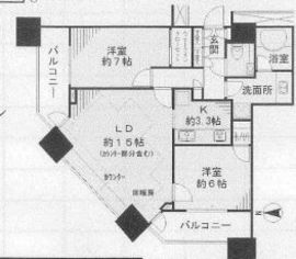 ミッドサザンレジデンス御殿山 21階 間取り図