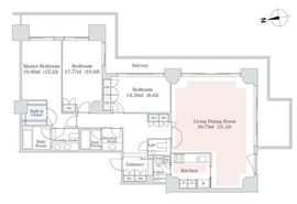 泉ガーデンレジデンス 1703 間取り図