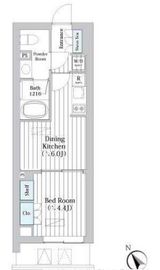 ライオンズフォーシア築地ステーション 302 間取り図