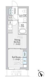 ライオンズフォーシア築地ステーション 504 間取り図