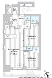 ライオンズフォーシア築地ステーション 903 間取り図