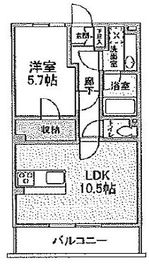 ベルドミール玉川 107 間取り図