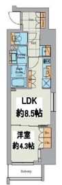 クレストコート大塚 703 間取り図