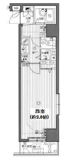 ガラ・ステージ麻布十番 9階 間取り図