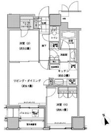 ウエストパークタワー池袋 1307 間取り図