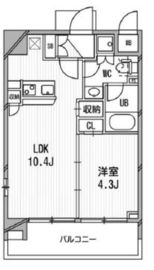イニシアイオ文京仲坂 401 間取り図