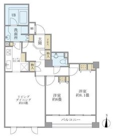 アパートメンツ東山 305 間取り図
