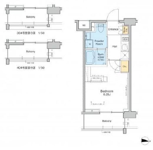 プラウドフラット中野 304 間取り図