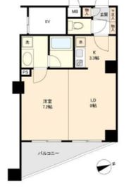 ユニーブル島津山 5階 間取り図