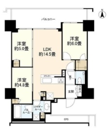 品川イーストシティタワー 13階 間取り図