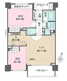 パークハウス目黒学芸大学プレイス 4階 間取り図