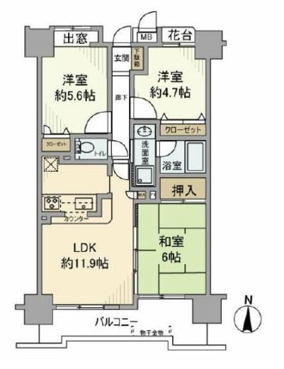 ルイシャトレ門前仲町 9階 間取り図