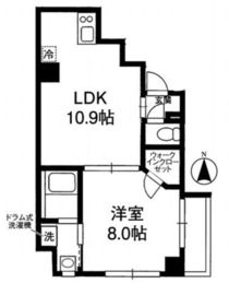 レジディア中野 503 間取り図