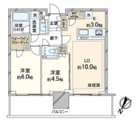 シティタワーズ東京ベイ 19階 間取り図