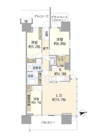 グランドメゾン品川シーサイドの杜 8階 間取り図