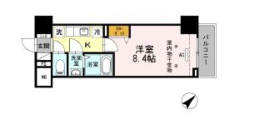 JP noie 早稲田 (ジェーピーノイエ早稲田) 102 間取り図