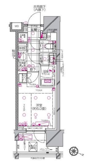 ピアース渋谷ウエスト 7階 間取り図