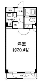 H&M南青山イースト 208 間取り図