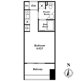 クレジデンス神谷町 302 間取り図