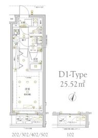 クレイシアIDZ学芸大学 1階 間取り図