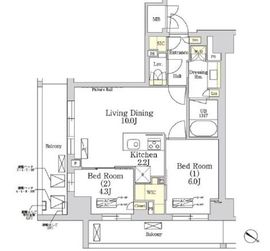 ザ・クラス南麻布 409 間取り図