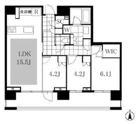 グランドメゾン目白新坂 5階 間取り図