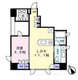 グリーンヒル麻布十番 401 間取り図