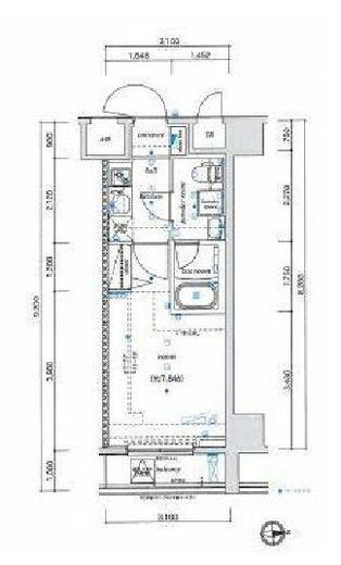 エル・グランジュテ新宿 8階 間取り図