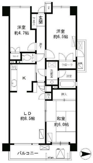 レジデンスシャルマン林試の森 301 間取り図