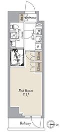 アジールコート両国北斎通 303 間取り図