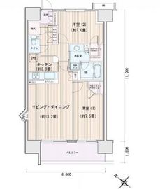 エスティメゾン豊洲レジデンス 515 間取り図