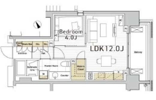 ASPRIME八丁堀 (アスプライム八丁堀) 1106 間取り図