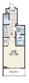 リシェス西早稲田 204 間取り図