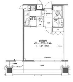 品川グラスレジデンス 1608 間取り図