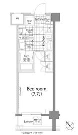 パークハビオ中目黒 204 間取り図
