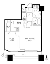 コンシェリア西新宿タワーズウエスト 5階 間取り図