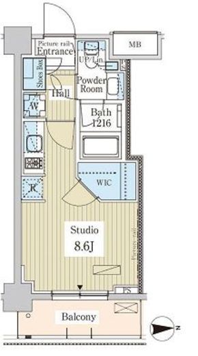 パークアクシス高田馬場テラス 202 間取り図