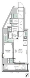 One ROOF Residence Kiba West 1001 間取り図