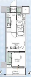 One ROOF Residence Kiba West 605 間取り図