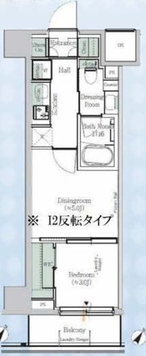 One ROOF Residence Kiba West 806 間取り図