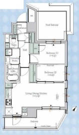 One ROOF Residence Kiba West 1004 間取り図