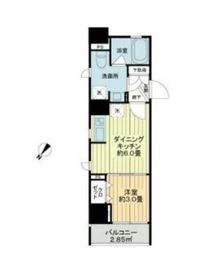 アイル新宿イースト 3階 間取り図
