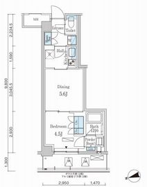 パークアクシス市谷左内町 208 間取り図